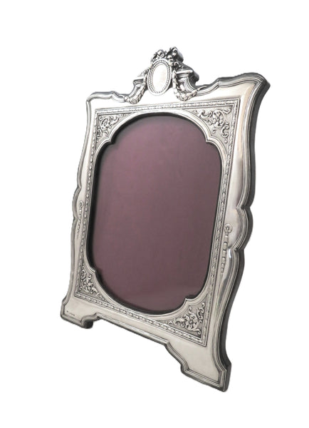Large Antique Edwardian Sterling Silver 12" Photo Frame 1909