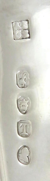 Pair of Antique Georgian Sterling Silver Berry Spoons in Case 1814