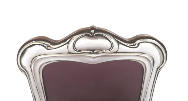 Antique Art Nouveau Sterling Silver 11 1/2" Photo Frame 1903
