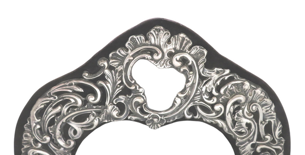 Large Antique Sterling Silver 14" Dressing Table Mirror 1905