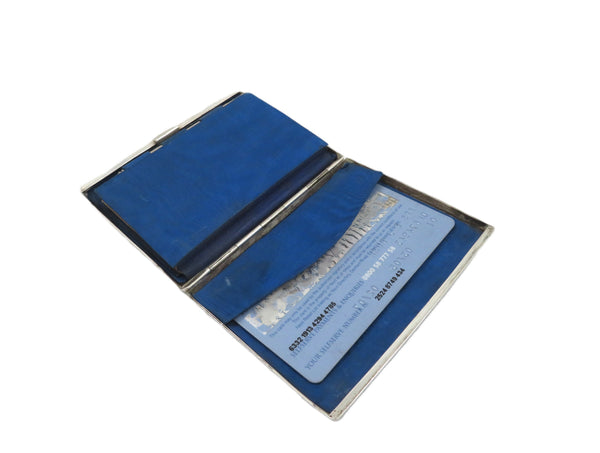 Antique Victorian Sterling Silver Card Case / Aide Memoire 1876