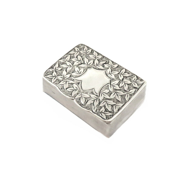 Antique Victorian Sterling Silver Pill Box 1900