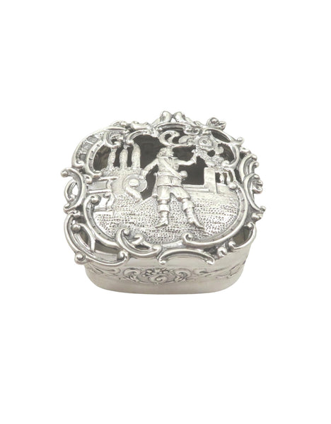 Antique Victorian Sterling Silver Pierced Box 1899
