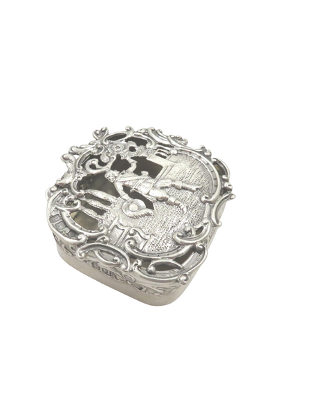 Antique Victorian Sterling Silver Pierced Box 1899