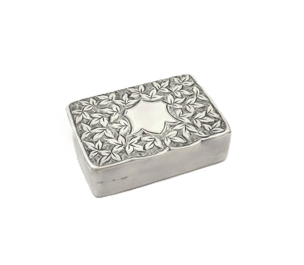Antique Victorian Sterling Silver Pill Box 1900