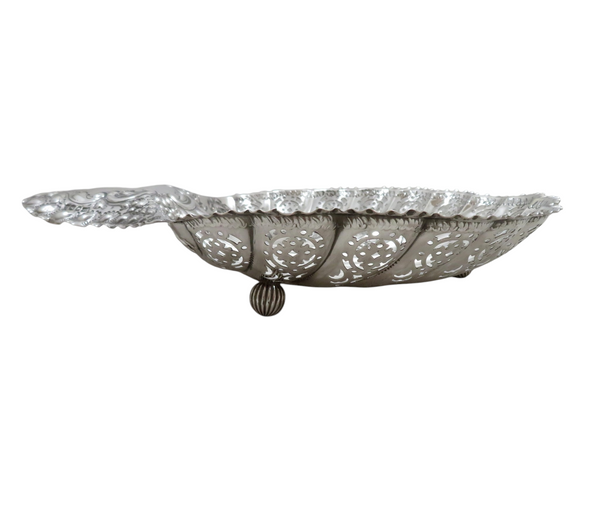 Antique Victorian Sterling Silver 'Strawberry' Dish 1896