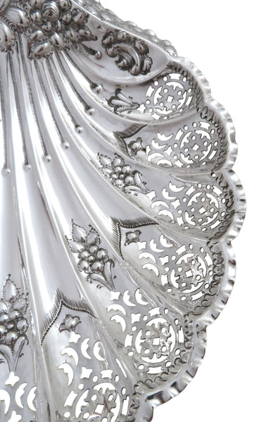 Antique Victorian Sterling Silver 'Strawberry' Dish 1896