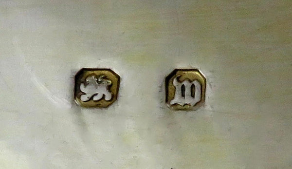 Antique Victorian Sterling Silver Snuff / Pill Box with Welsh Motto - 1896