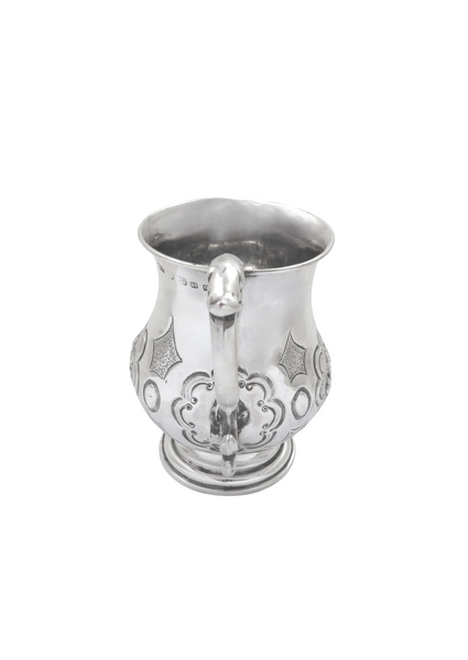 Antique Victorian Sterling Silver Christening Mug 1865