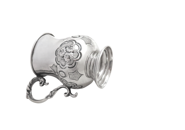 Antique Victorian Sterling Silver Christening Mug 1865