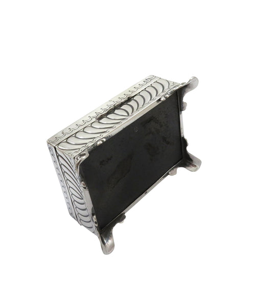 Antique Edwardian Sterling Silver Ring Box 1904