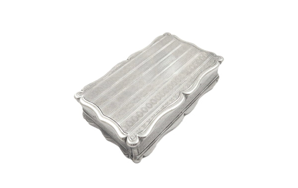 Antique Victorian Sterling Silver Snuff Box 1855
