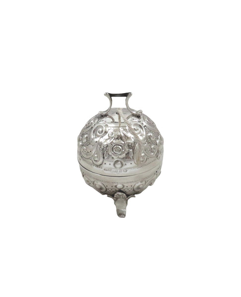 Antique Victorian Sterling Silver String Box / Holder 1896