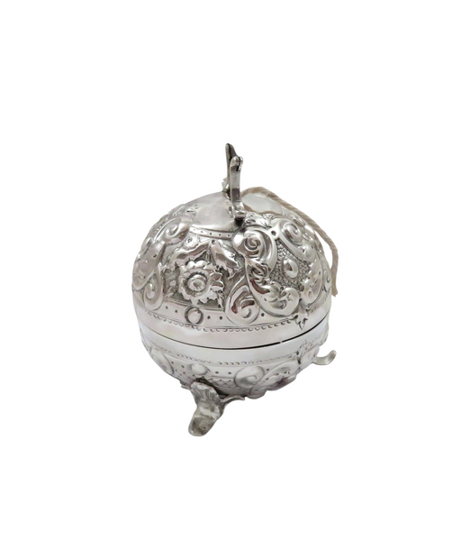 Antique Victorian Sterling Silver String Box / Holder 1896