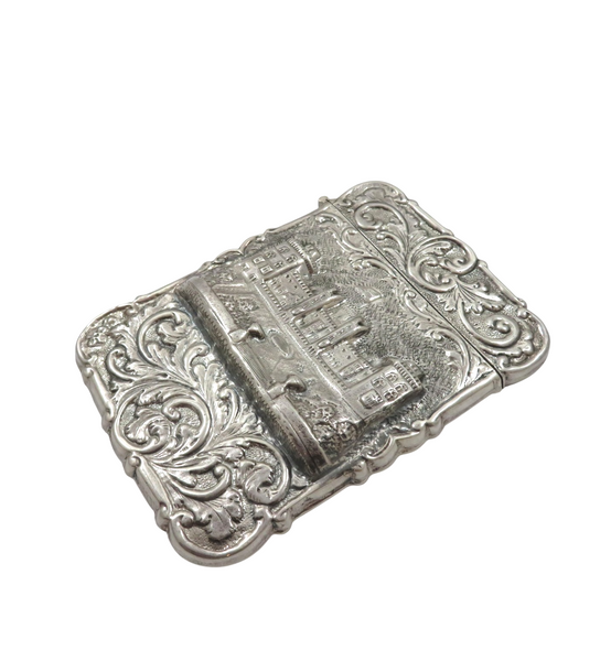 Antique Victorian Sterling Silver 'Windsor Castle' Card Case 1855