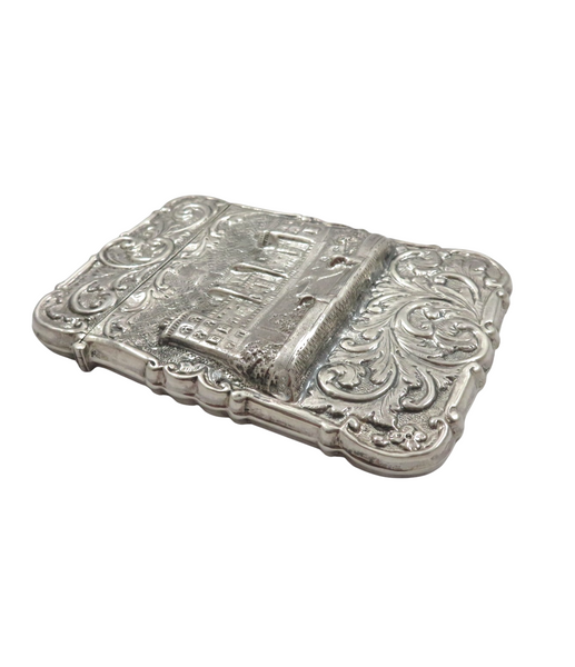 Antique Victorian Sterling Silver 'Windsor Castle' Card Case 1855