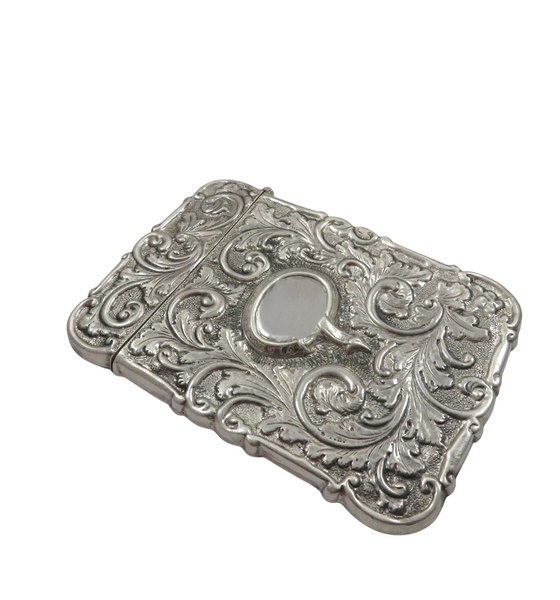 Antique Victorian Sterling Silver 'Windsor Castle' Card Case 1855