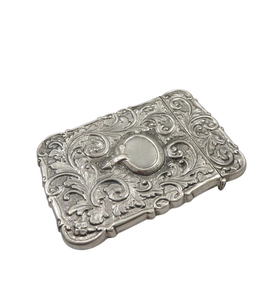 Antique Victorian Sterling Silver 'Windsor Castle' Card Case 1855
