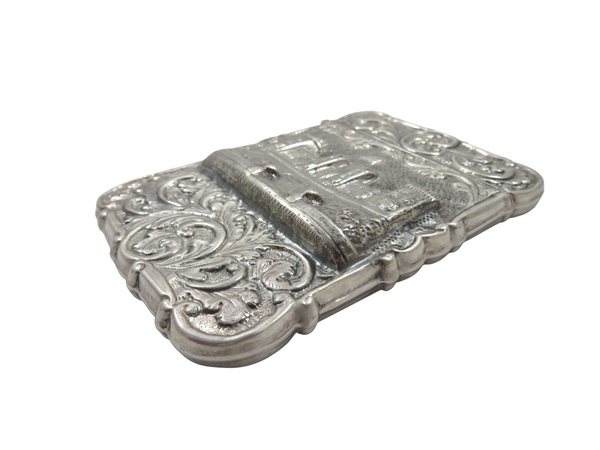Antique Victorian Sterling Silver 'Windsor Castle' Card Case 1855