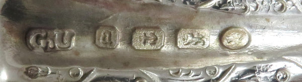 Pair of Antique Victorian Silver Shell Salts with Dolphin Feet 1875