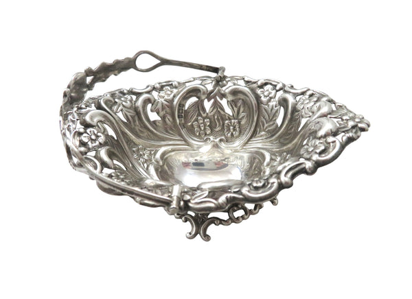 Pair of Antique Edwardian Sterling Silver Baskets 1903