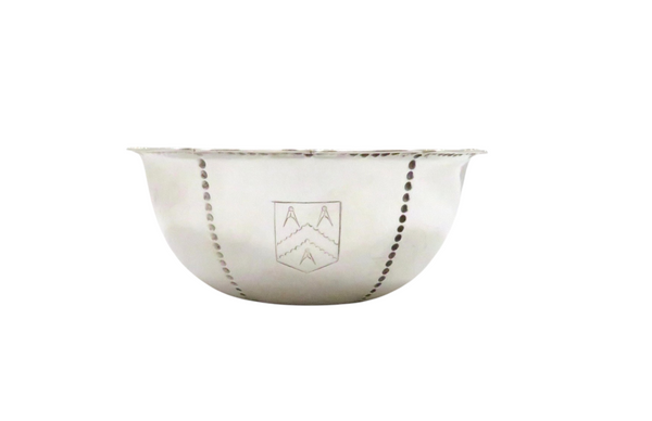 Antique Edwardian Sterling Silver 'Masonic' Bowl in Case 1907