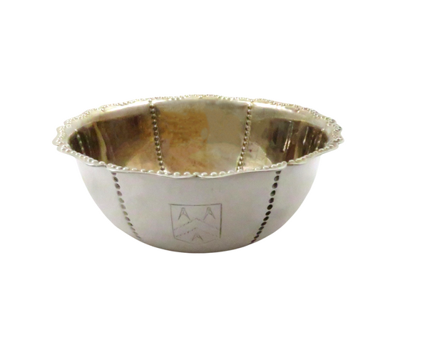 Antique Edwardian Sterling Silver 'Masonic' Bowl in Case 1907