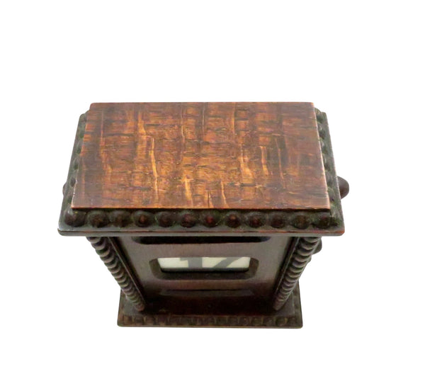 Antique Victorian Oak 6" Perpetual Calendar c1880