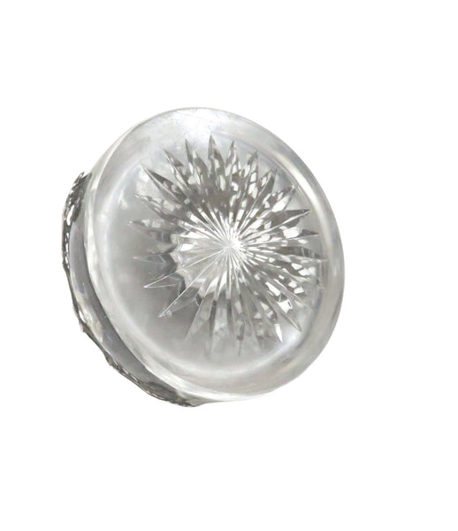 Antique Victorian Sterling Silver & Cut Glass Inkwell 1898