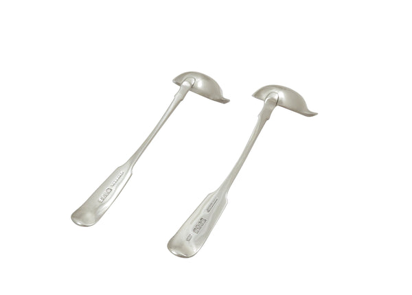 Pair of Antique Georgian Irish Sterling Silver Sauce / Toddy Ladles 1818