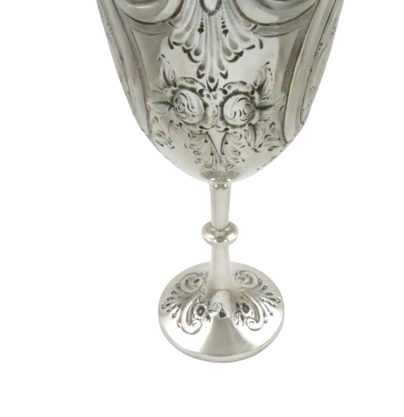 Antique Edwardian Sterling Silver 8 1/2" Wine Goblet 1904