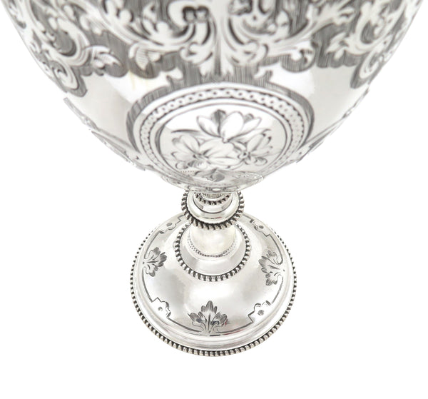 Antique Victorian Sterling Silver 6 1/2" Wine Goblet 1861
