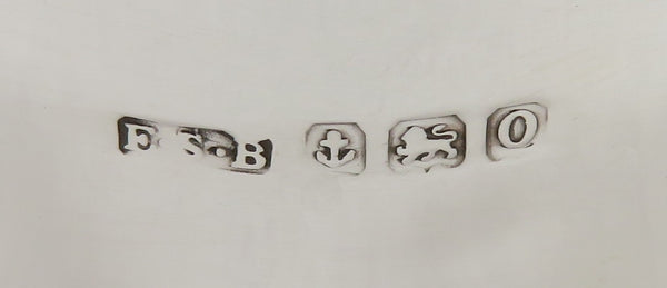 Pair of Antique George V Sterling Silver Napkin Rings in Case 1913