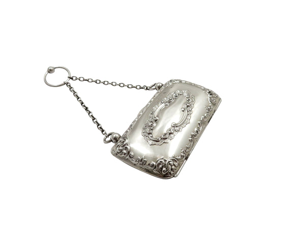 Antique Edwardian Sterling Silver Purse 1905