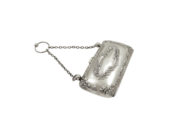 Antique Edwardian Sterling Silver Purse 1905