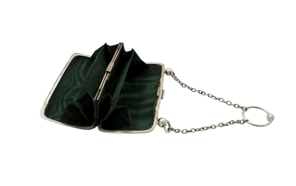 Antique Edwardian Sterling Silver Purse 1905