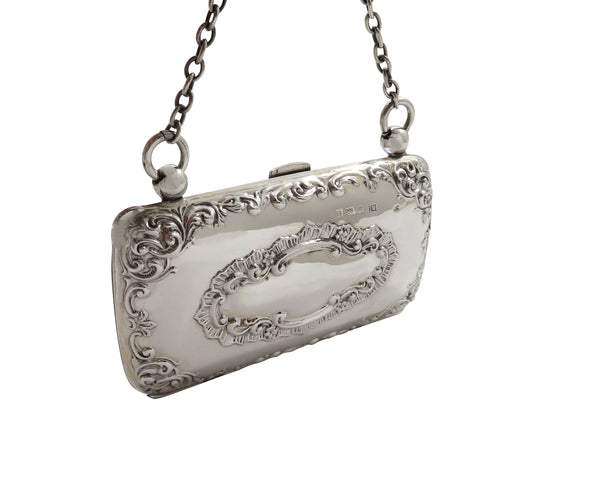 Antique Edwardian Sterling Silver Purse 1905