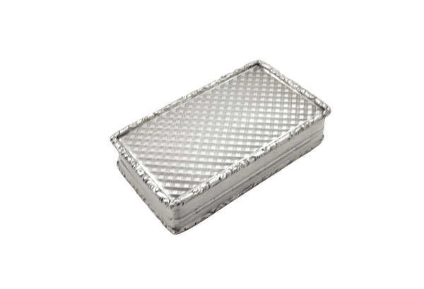 Antique Early Victorian Sterling Silver Snuff Box 1843