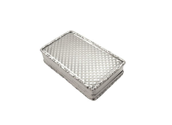 Antique Early Victorian Sterling Silver Snuff Box 1843