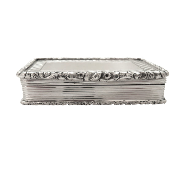 Antique Early Victorian Sterling Silver Snuff Box 1843