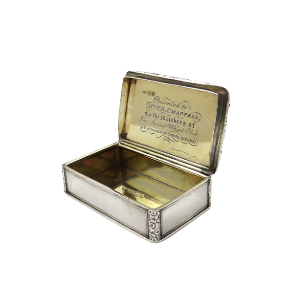 Antique Georgian Sterling Silver Snuff Box 1826