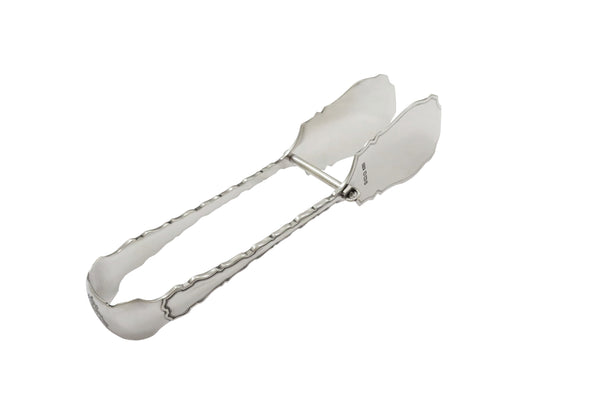 Pair of Antique George V Sterling Silver Serving Tongs 1912