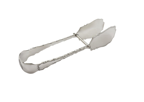 Pair of Antique George V Sterling Silver Serving Tongs 1912