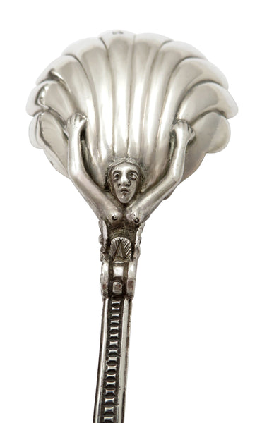 Unusual Pair of Antique Edwardian Sterling Silver Spoons in Case 1903