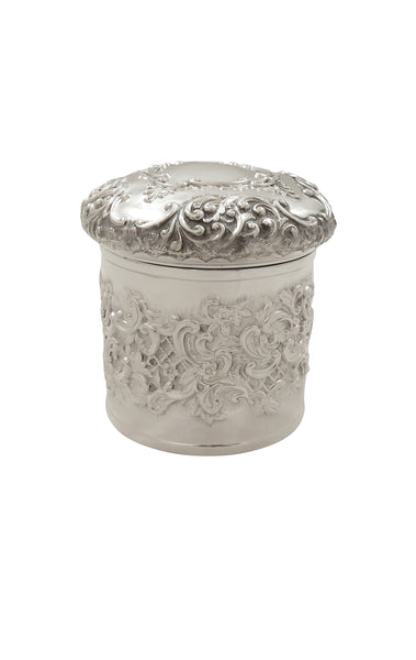 Antique Victorian Sterling Silver Vanity Pot 1898