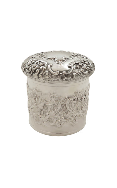 Antique Victorian Sterling Silver Vanity Pot 1898