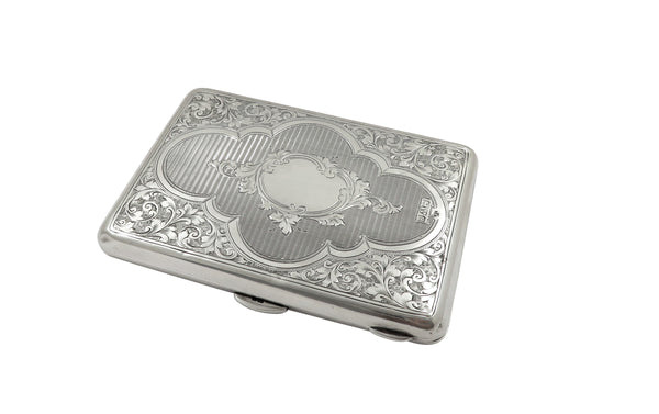 Antique Edwardian Sterling Silver Card Case / Aide Memoire 1902