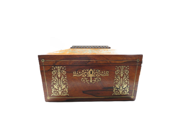 Antique Regency Rosewood Tea Caddy c1820