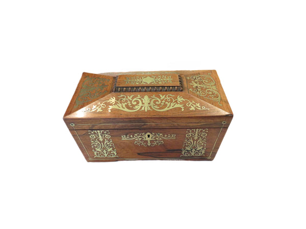Antique Regency Rosewood Tea Caddy c1820