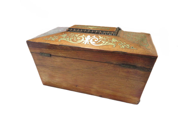 Antique Regency Rosewood Tea Caddy c1820